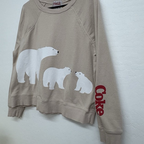 Rare Limited Edition Wildfox Sweatshirt Polar Bear Coca Cola Print Women's Sz M - Picture 2 of 5